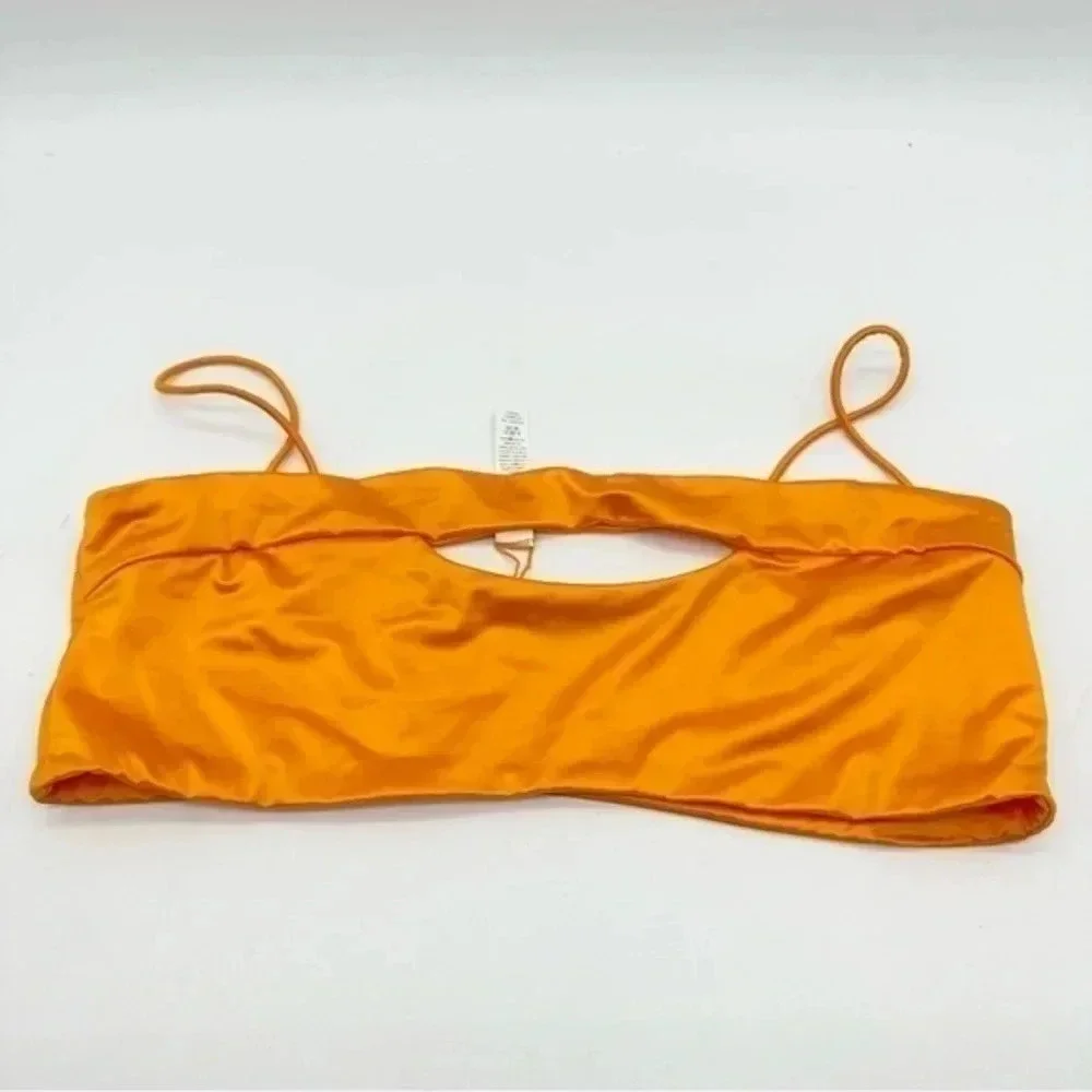 Bond-Eye Cruising Bandeau Bikini Top Hyper Orange B1564